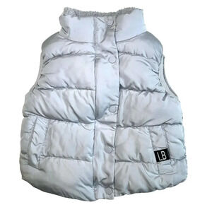 Little Bipsy Ice Gray Sherpa Lined puffer vest Outerwear Toddler 18 to 24 months